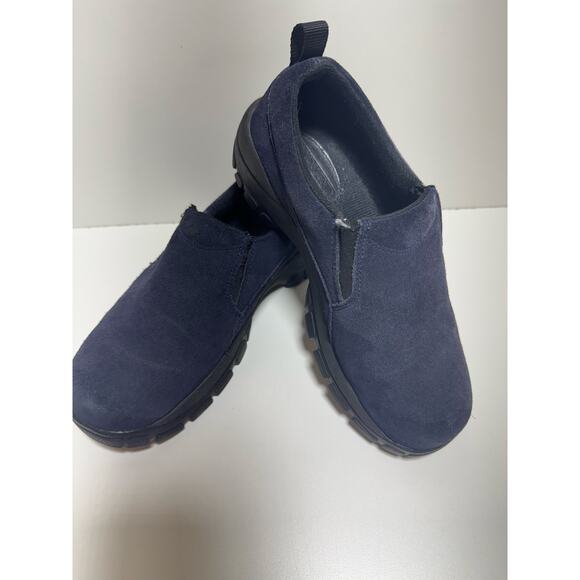 Lands End Shoes - Lands End Women’s Suede Slip On Mules Clog Comfort Shoes Size 6 Blue